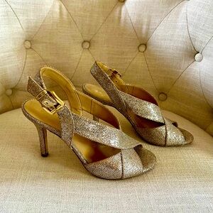 Elegant Gold Slingback Heels by Michael Kors size 6.5